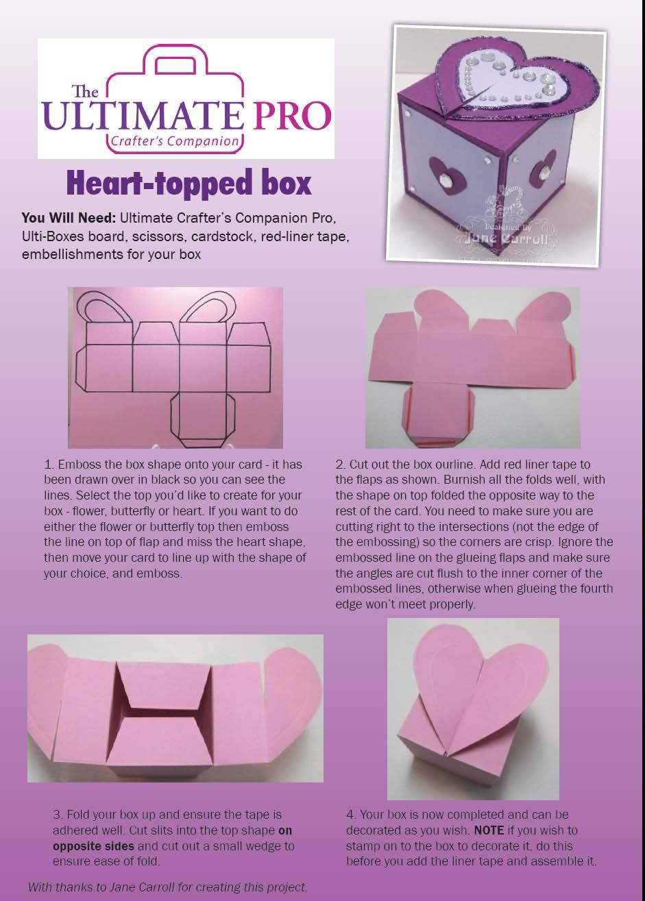 Ultimate Pro Heart topped box making instructions